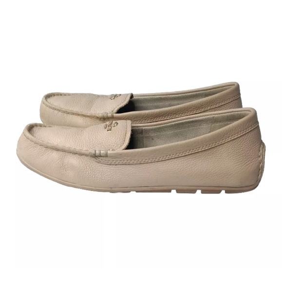 Coach New York Womens Mary Lock Up Leather Slip On Tan Loafers Shoes Size 8 B - Picture 2 of 9